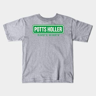 Potts Holler Sign Kids T-Shirt